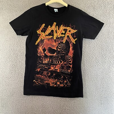 #ad Slayer Shirt Mens Small Black Final World Tour Pacific Heavy Metal Music Tee