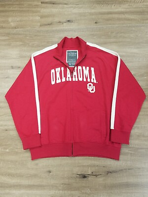#ad Oklahoma Sooners Colosseum Athletics Zip Up Jacket Size Xxl 26 X 30 Preowned