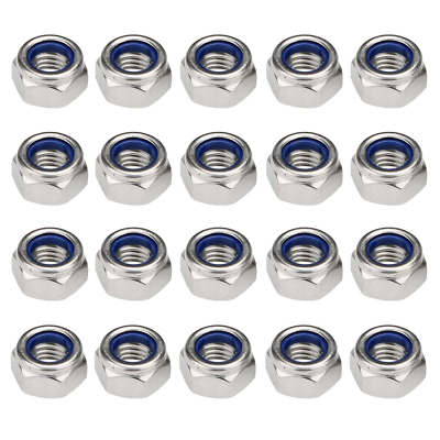 #ad Lock Nuts Nylon Insert Nut M8 X 1.25Mm 304 Stainless Steel Self Locking Nylon In