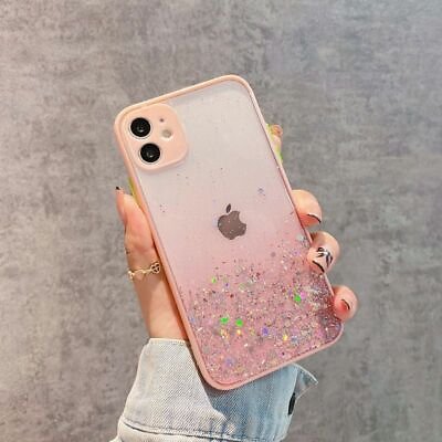 Glitter Shockproof Clear Case For iPhone 14 Pro Max 13 12 11 XR XS Max 8 7 Cover $4.98