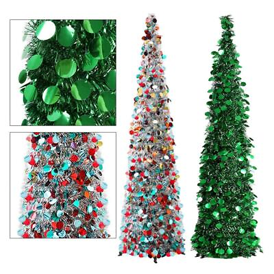 #ad Foldable Glittering Christmas Tree Large Tree Decor
