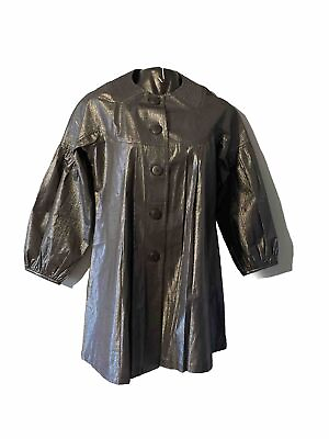 #ad Sofia Design Spring Coat Light Overcoat Large Shiny Gray