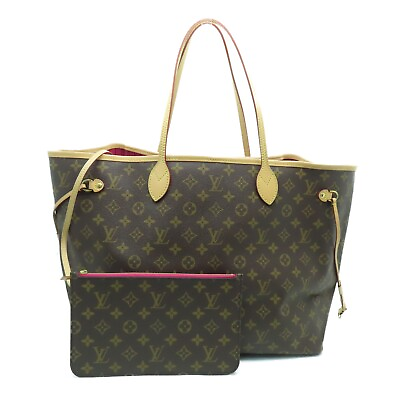 #ad LOUIS VUITTON LV GHW Neverfull GM Large Tote Bag M41180 Monogram Brown