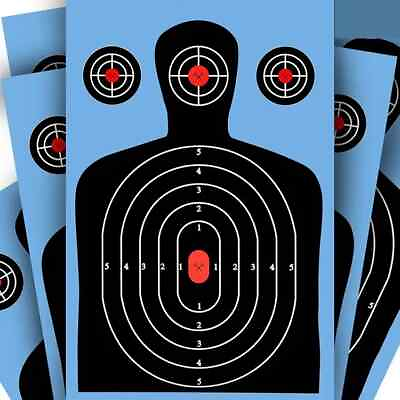 #ad 10 pcs. Pack of 12X18 splattering shooting range paper targets Blue Background