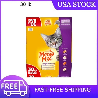 #ad Meow Mix Original Choice Dry Cat Food 30 Lb Free Shipping