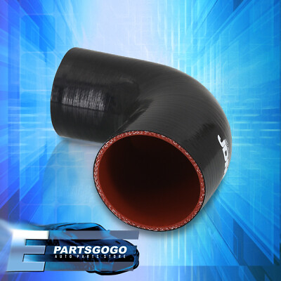 #ad 2.5quot; To 2quot; 90 Degree Angle Elbow 3PLY Silicone Coupler Turbo Hose Piping Intake