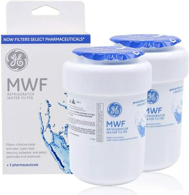 #ad 2 PACK GE MWF New GWF 46 9991 MWFP Smartwater Fridge Water Filter