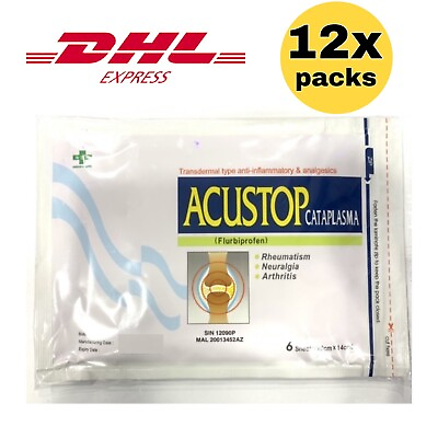 #ad 12Pcs=72Sheets Acustop Cataplasma Plaster Analgesic Release Body Shoulder Joint
