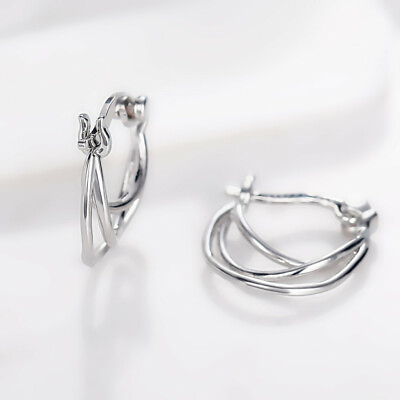 925 Silver Hoop Earring Personalized Girls Wedding Jewelry Gift Women Earring C $2.05