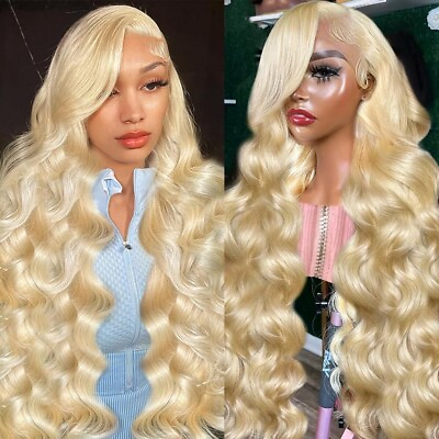 #ad 613 Full Lace Front Wig Human Hair 13x4 HD Body Wave Human Hair Wigs Pre Plucked
