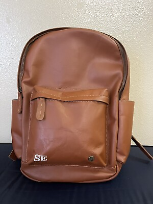#ad Mahi Classic Brown leather Backpack