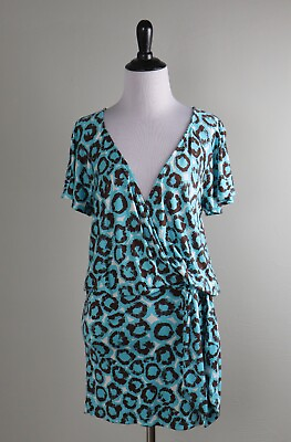 #ad DIANE VON FURSTENBERG $250 Vintage Hayley Silk Stretch Blouson Dress Size 6