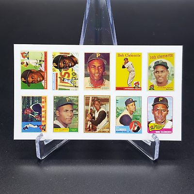 #ad Roberto Clemente #21 Mini Card Set Including Bob Rookie HOF Uncut Cards Sheet