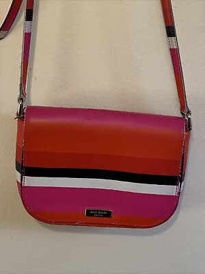 Kate Spade Crossbody Bag Small Pink Stripes $25.00