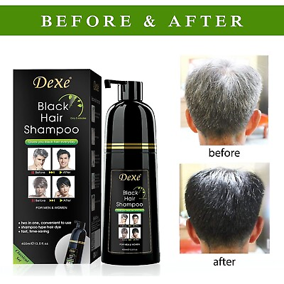 #ad #ad DEXE Natural Hair Dye Black Color Fast 5 Min Hair Shampoo 400ml