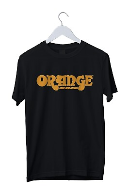 #ad ORANGE Amplifiers Logo Men#x27;s Medium Black T Shirt Classic Amp Logo Print