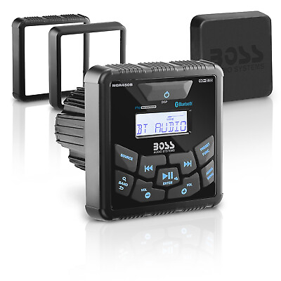 #ad BOSS Audio Systems MGR450B Marine Gauge Receiver Bluetooth No CD USB AM FM
