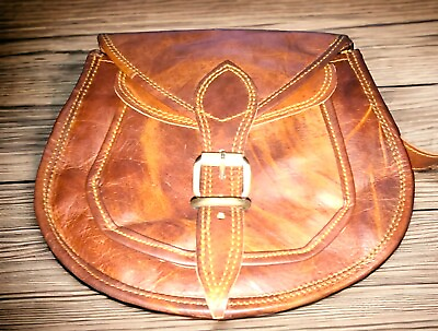 #ad RARE TTK Saddle Bag Genuine Leather Purse Shoulder Bag Great State of Oaklahoma