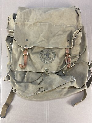 #ad Vintage Boy Scouts BSA Yucca Pack Rucksack Backpack Camping Hiking Military Canv