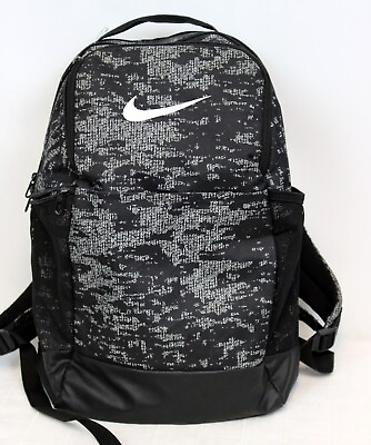 #ad Nike Brasilia Training Backpack Black Coding Camo School Sport Letters Laptop