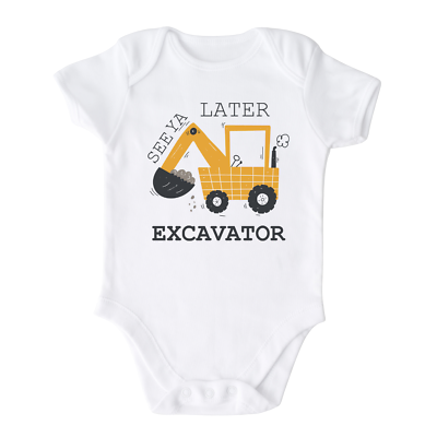 #ad See Ya Later Excavator Baby Onesie® Cute Bodysuit for Baby Announcement