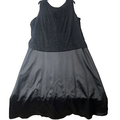 #ad Karen Miller New York 22W Black Evening Gown Black Long Goddess