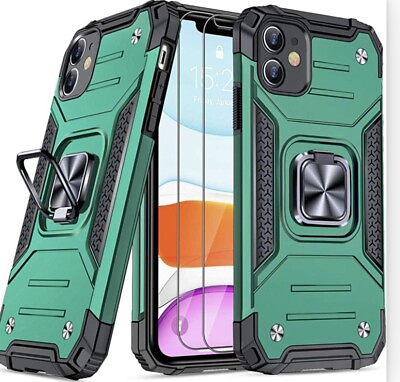 #ad Green iPhone 12 Cell Phone Case fits iPhone 12 and iPhone 12 Pro Phones