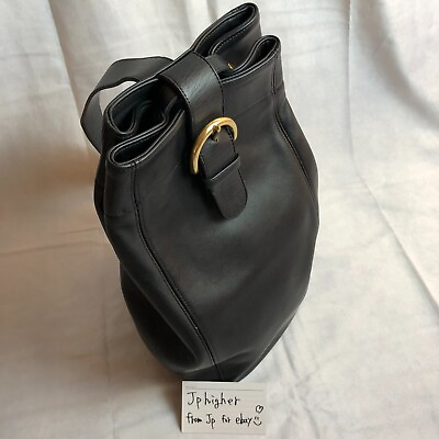 #ad Vintage Coach Black Classic Soho Bucket Sling Bag 4160 Leather Backpack Commute