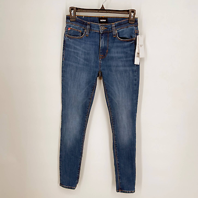 #ad Hudson Jeans NEW Womens Sz 25 Midrise Crop Natialie Super Skinny Denim Blue