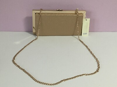 Starlet Rose Gold Clutch Purse Evening Hard Shell Detachable Strap R9 $19.99