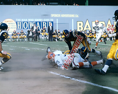 #ad AFL 1960#x27;s New York Titans vs Denver Broncos at Polo Ground Color 8 X 10 Photo