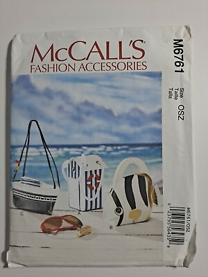 Patterns McCall#x27;s # M6761 Bags Handbags Totes Open Uncut With Instructions $9.00