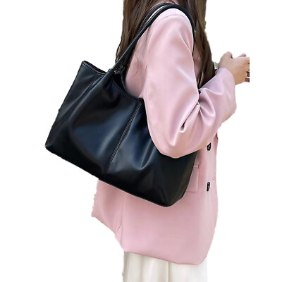 #ad Solid Color PU Leather Purses Large capacity Shoulder Bag PU Leather Handbags ◁