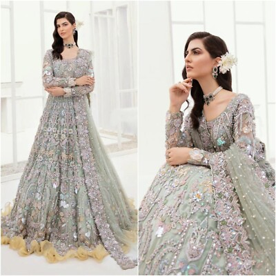 #ad Pakistani bridal dresses wedding clothes maxi frock nikkah dress indian outfit