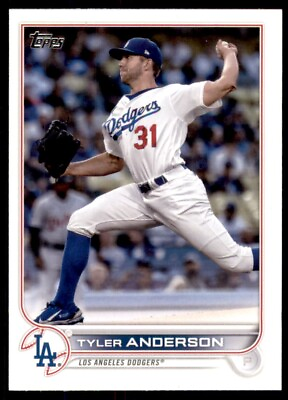 #ad 2022 Update Base #US190 Tyler Anderson Los Angeles Dodgers