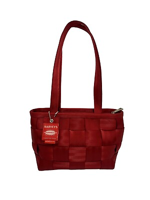 #ad Harveys The Original Seatbelt Bag Red Tote Purse Vintage Small