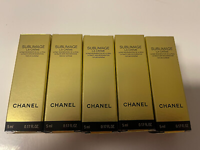 #ad 5x Chanel Sublimage La Creme Texture Supreme 5ml .17oz each each sample tubes