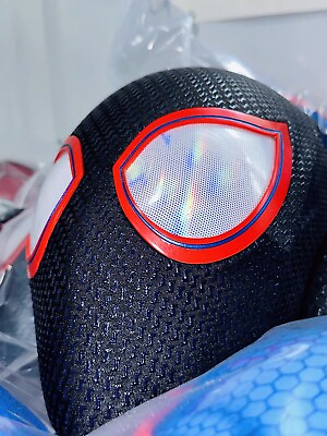 #ad Black Miles Morales Spider Man Helmet Across The Spider Verse Mask Gift Cosplay