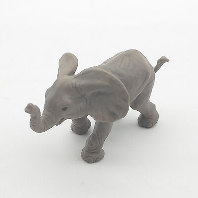 #ad Safari Ltd African Elephant Figurine Grey Jungle Wild Animal 1995 Vintage Toy