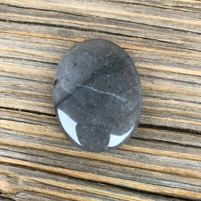 #ad Grey Agate Palm Thumb Worry Stone 30 40 mm