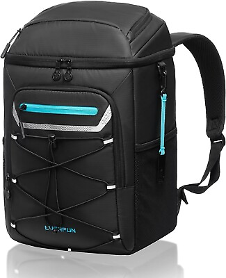 #ad Cooler Backpack30 Cans Insulated Backpack Cooler Leakproof Double Deck Cooler B