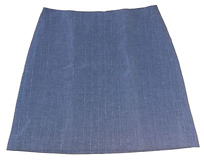 #ad Express Womens Skirt Short Gray Metallic Silver Stripe Mini size 3 4 Small