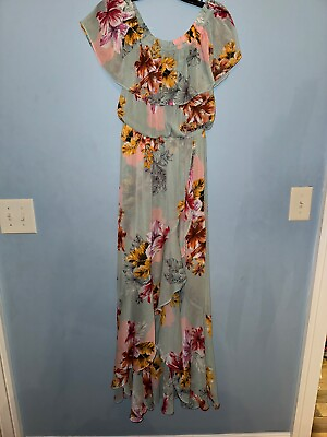 #ad Express women’s chiffon floral dress size extra small excellent condition