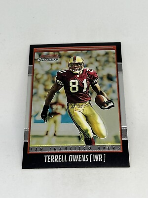 #ad Terrell T.O. Owens 2001 Bowman Chrome Card #48 SF 49ers NFL HOF Cheap Shipping