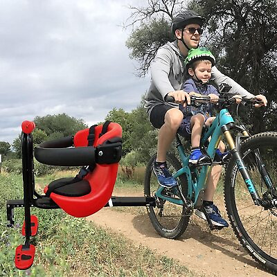 #ad Kids Bike seat for Toddler Baby Bike Seat Front Mount w Safety Belt amp; Handrail