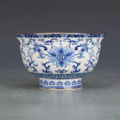 #ad Chinese Antique Lotus Bowl Porcelain Bowl Antique Collection