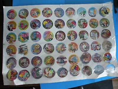 #ad POGS vintage 1990#x27;s of the United states total 48 pieces Z2