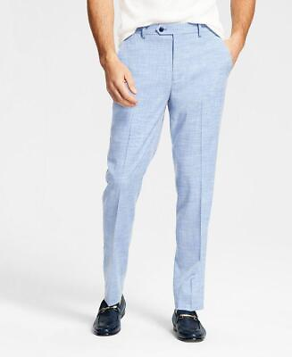#ad Alfani Men#x27;s Slim Fit Stretch Suit Pants Blue 32 x 30