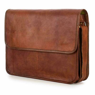 #ad Bag Leather Men S Shoulder Crossbody Messenger Travel Satchel Handbag New 18quot;