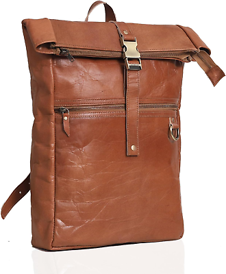 #ad Genuine Leather Backpack for Men amp; Women15 Inch Vintage Leather Backpack Rucksac